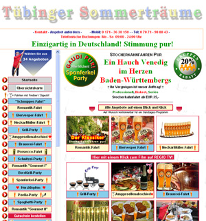 Stocherkahn Tübingen. Website 2010
